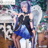 Genshin Impact Opulent Splendor Keqing New Skin Cosplay Costume