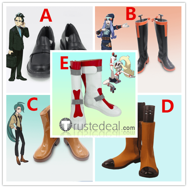 Pokemon Rika Korrina Larry Iscan Melli Cosplay Shoes Boots