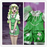Mairimashita Iruma kun Clara Valac Iruma Suzuki Female Idol Blue Green Cosplay Costume