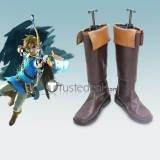 The Legend of Zelda Link brown Cosplay Boots Shoes