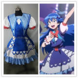 Mairimashita Iruma kun Clara Valac Iruma Suzuki Female Idol Blue Green Cosplay Costume