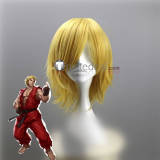 Street Fighter II III IV V Ken Blonde Yellow Styled Cosplay Wig