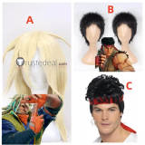 Street Fighter 5 SFV Zeku Ryu Black Blonde Styled Cosplay Wig