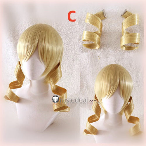 Twin Drills Ringlets Blonde Styled Cosplay Wig