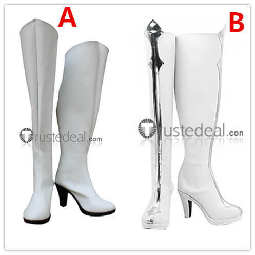 Code Geass Lelouch of the Rebellion C.C. Cosplay White Shoes Boots