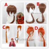 Rurouni Kenshin Himura Kenshin Brown Orange Styled Cosplay Wig