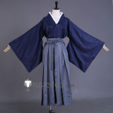 Rurouni Kenshin Himura Kenshin Red Blue Kimono Cosplay Costume 2