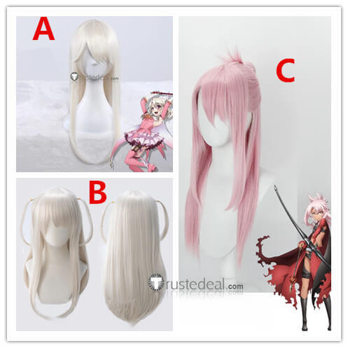 Fate kaleid liner Prisma Illya Illyasviel von Einzbern Chloe von Einzbern Kuro Cosplay Wig
