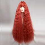 100cm Long Sheep Rolls Wavy Curls Orange Pink Blodne Brown Lolita Wig~