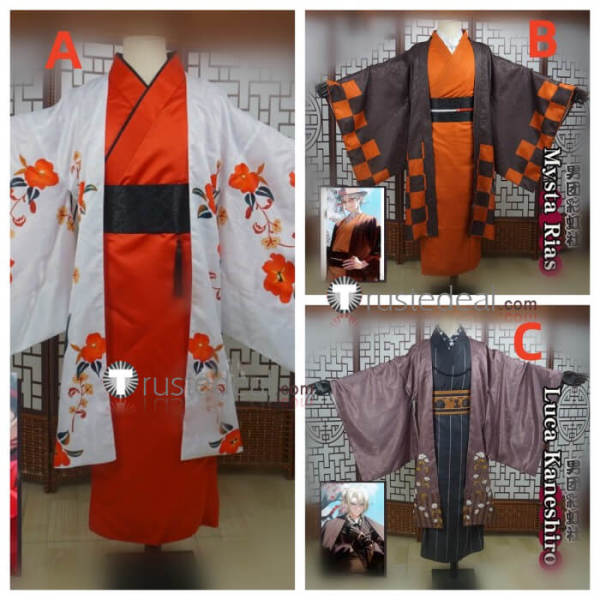 Vtuber Virtual YouTuber Luxiem Vox Akuma Mysta Rias Luca Kaneshiro New Year Kimono Cosplay Costume
