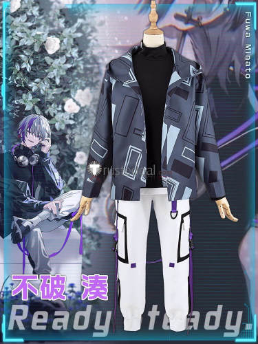 Vtuber Virtual YouTuber NIJISANJI Fuwa Minato Ready Steady Cosplay Costume
