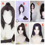 Onmyoji Yoto Hime Brown Purple Ponytail Cosplay Wigs
