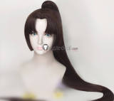 Onmyoji Yoto Hime Brown Purple Ponytail Cosplay Wigs