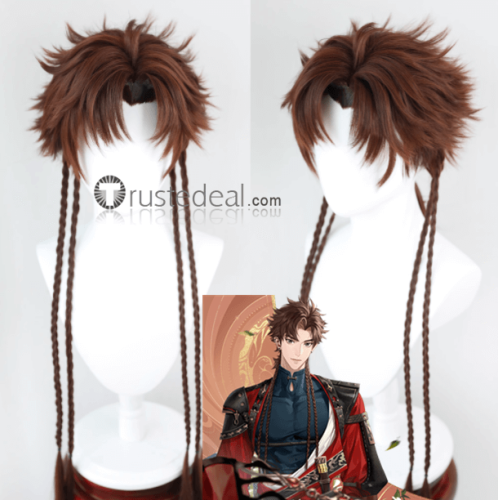 Code Kite Ashes of the Kingdom Sun Ce Brown Styled Cosplay Wigs