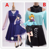 Oshi no Ko My Star Akane Kurokawa Mem-Cho Blue Purple Cosplay Costume