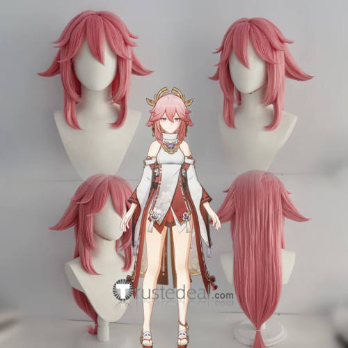 Genshin Impact Yae Miko Aether Lumine Shikanoin Eula Albedo Styled Cosplay Wigs