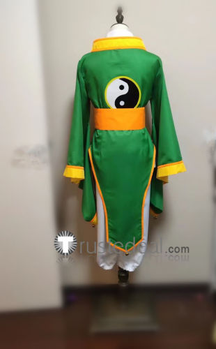 Cardcaptor Sakura Li Syaoran Green Battle Robe Cosplay Costume 2