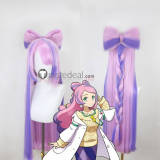 Pokemon Scarlet Violet Miriam Nemona Black Green Pink Styled Cosplay Wig