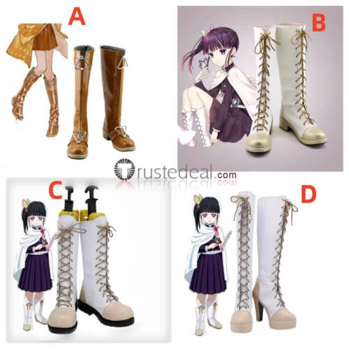 Kimetsu no Yaiba Demon Slayer Kanao Tsuyuri Zenitsu Agatsuma Genderbend Cosplay Shoes Boots