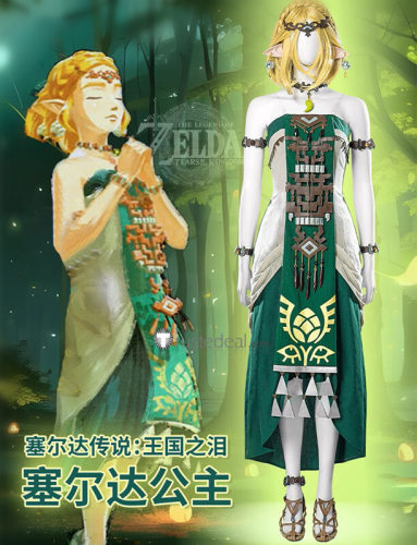 strapless open back dress The Legend of Zelda: Tears of the Kingdom Cosplay Princess Zelda Zonai   ACcosplay