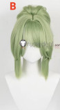 Genshin Impact Yelan Kuki Shinobu Ninja Shrine Maiden Green Black Purple Cosplay Wigs
