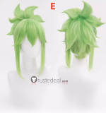 Genshin Impact Yelan Kuki Shinobu Ninja Shrine Maiden Green Black Purple Cosplay Wigs