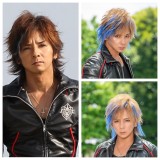 Kamen Rider W Forever Katsumi Daido Hiden Aruto Brown Blonde Purple Styled Cosplay Wig