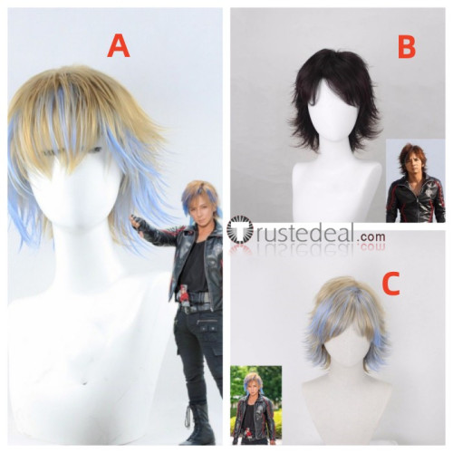 Kamen Rider W Forever Katsumi Daido Hiden Aruto Brown Blonde Purple Styled Cosplay Wig