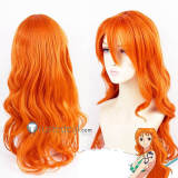 One Piece Nami Long Orange Curly Cosplay Wig