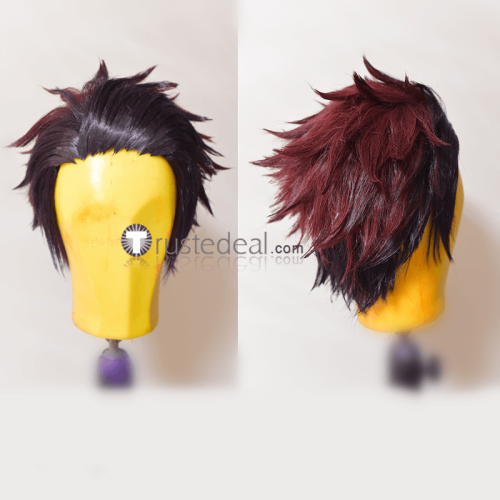 Kimetsu no Yaiba Demon Slayer Tanjiro Kamado Ponytail Styled Cosplay Wig