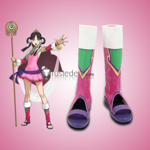 Phoenix Wright Ace Attorney Gyakuten Saiban 6 Reifa Padoma Kurain Athena Cykes Franziska von Karma Cosplay Shoes Boots