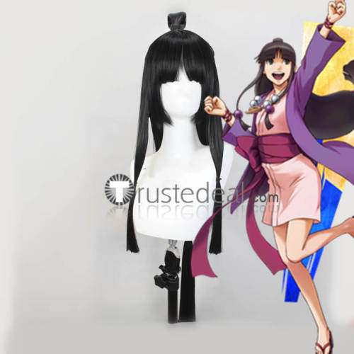 Phoenix Wright Ace Attorney Maya Fey Mayoi Ayasato Susato Mikotoba Phoenix Wright Geiru Toneido Black Styled Cosplay Wig