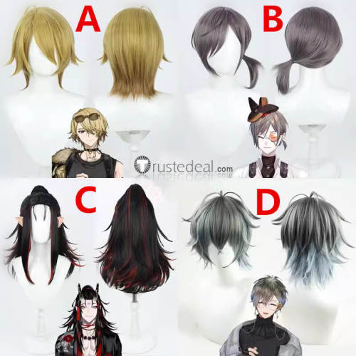 Vtuber Virtual YouTuber Mysta Rias Ike Eveland Luca Kaneshiro Vox Akuma New Outfit Cosplay Wig
