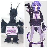 Vtuber Virtual YouTuber NIJISANJI EN OBSYDIA Selen Tatsuki Cosplay Black Push Doll Toy Accessory