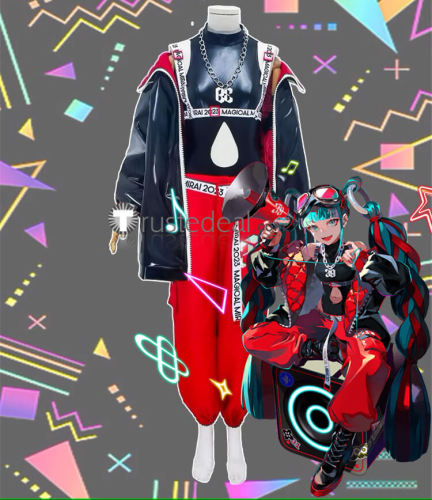 Vocaloid Magical Mirai 2023 Miku Hatsune Black Red Cosplay Costume