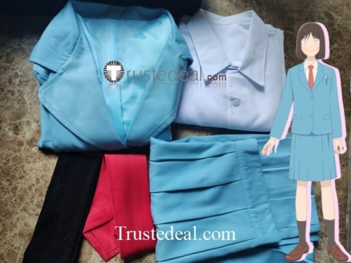 Skip and Loafer Sousuke Shima Mitsumi Iwakura Blue Uniform Cosplay Costume