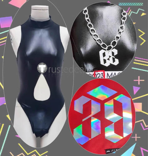 Vocaloid Magical Mirai 2023 Miku Hatsune Black Red Cosplay Costume