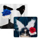 Vtuber Nijisanji ChroNoiR Kanae Kuzuha Reunion White Black Neko Cosplay Costume