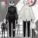 Vtuber Nijisanji ChroNoiR Kanae Kuzuha Reunion White Black Neko Cosplay Costume