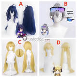 Honkai Star Rail Silver Wolf Hook Seele Blue Blonde Grey Cosplay Wig