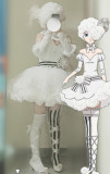 Black Butler Kuroshitsuji Book of Circus Doll White Dress Cosplay Costume Umbrella 3