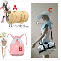 Pokemon Lillie Dawn Green Leaf Bag Backpack Cosplay Props