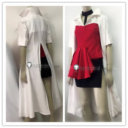 Pokemon Sword and Shield Oleana White Red Cosplay Costume