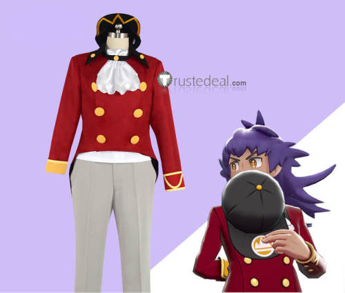 Pokemon Sword and Shield Gym Leader Trainer Leon Battle Tower Outfit Red Cosplay Costume