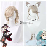 Genshin Impact Lyney and Lynette Twins New Skin Red Xiao Cosplay Wig