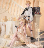 ChuShouMao Genshin Impact Traveler Lumine Hotaru Ying Fanart Doujin Party Gown Cosplay Costume