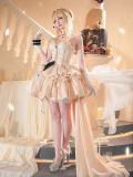 ChuShouMao Genshin Impact Traveler Lumine Hotaru Ying Fanart Doujin Party Gown Cosplay Costume