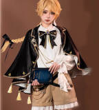 (BFM) ChuShouMao Genshin Impact Traveler Aether Sora Kong Fanart Doujin Party Dress Cosplay Costume