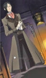 Black Butler Kuroshitusji Sebastian Michaelis Teacher Tutor Black Cosplay Costume