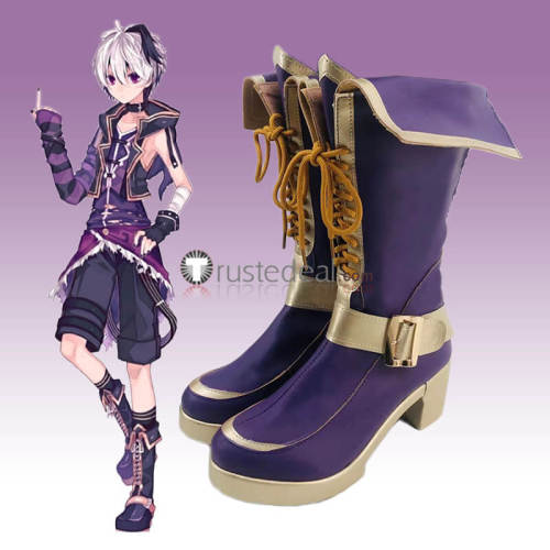 Vocaloid 4 Fukase V4 Flower Talk Gynoid Talk Red Purple Cosplay Shoes Boots